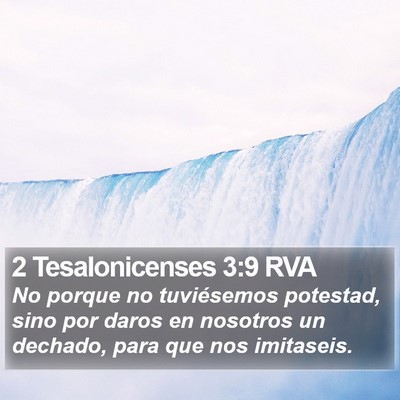 2 Tesalonicenses 3:9 RVA Bible Verse Image