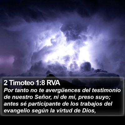 2 Timoteo 1:8 RVA Bible Verse Image