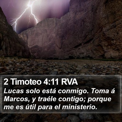 2 Timoteo 4:11 RVA Bible Verse Image