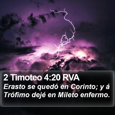 2 Timoteo 4:20 RVA Bible Verse Image