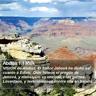 Abdías 1:1 RVA Bible Verse Image