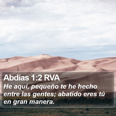 Abdías 1:2 RVA Bible Verse Image