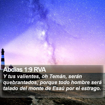 Abdías 1:9 RVA Bible Verse Image
