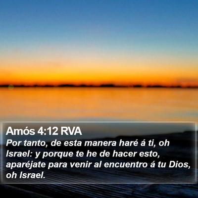Amós 4:12 RVA Bible Verse Image