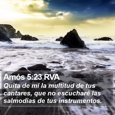 Amós 5:23 RVA Bible Verse Image