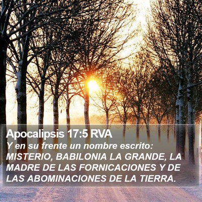 Apocalipsis 17:5 RVA Bible Verse Image