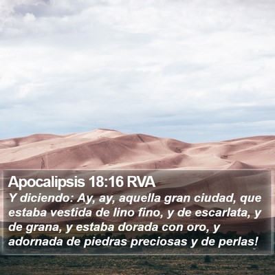 Apocalipsis 18:16 RVA Bible Verse Image