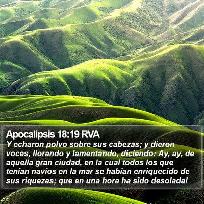Apocalipsis 18:19 RVA Bible Verse Image