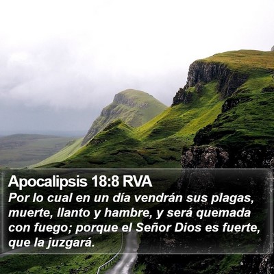 Apocalipsis 18:8 RVA Bible Verse Image