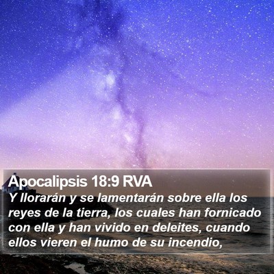 Apocalipsis 18:9 RVA Bible Verse Image