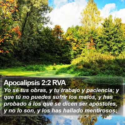 Apocalipsis 2:2 RVA Bible Verse Image