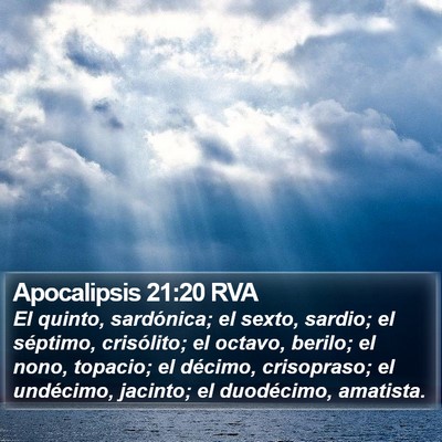 Apocalipsis 21:20 RVA Bible Verse Image