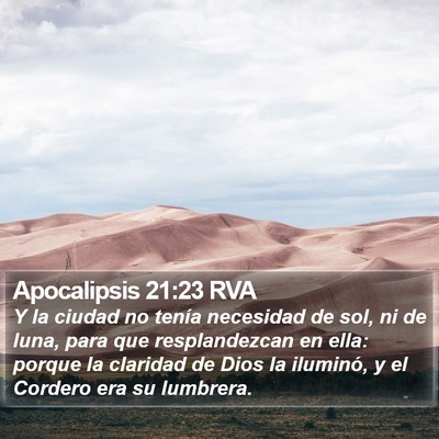 Apocalipsis 21:23 RVA Bible Verse Image