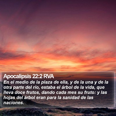 Apocalipsis 22:2 RVA Bible Verse Image