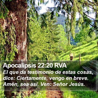 Apocalipsis 22:20 RVA Bible Verse Image