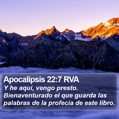 Apocalipsis 22:7 RVA Bible Verse Image