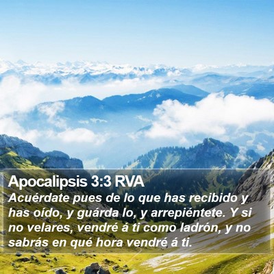 Apocalipsis 3:3 RVA Bible Verse Image