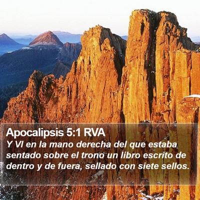 Apocalipsis 5:1 RVA Bible Verse Image