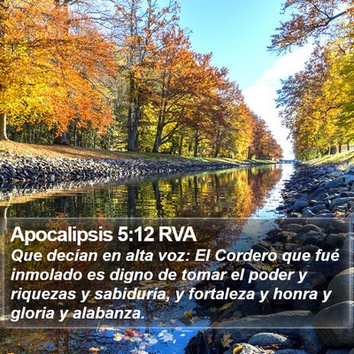 Apocalipsis 5:12 RVA Bible Verse Image