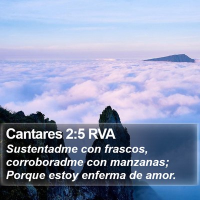 Cantares 2:5 RVA Bible Verse Image