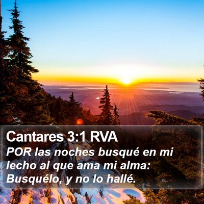 Cantares 3:1 RVA Bible Verse Image
