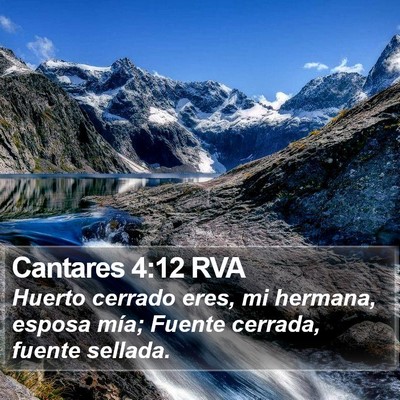 Cantares 4:12 RVA Bible Verse Image