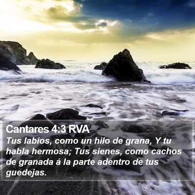 Cantares 4:3 RVA Bible Verse Image