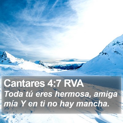 Cantares 4:7 RVA Bible Verse Image