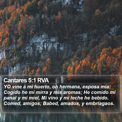 Cantares 5:1 RVA Bible Verse Image