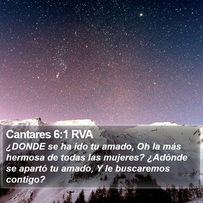 Cantares 6:1 RVA Bible Verse Image