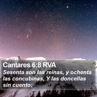 Cantares 6:8 RVA Bible Verse Image