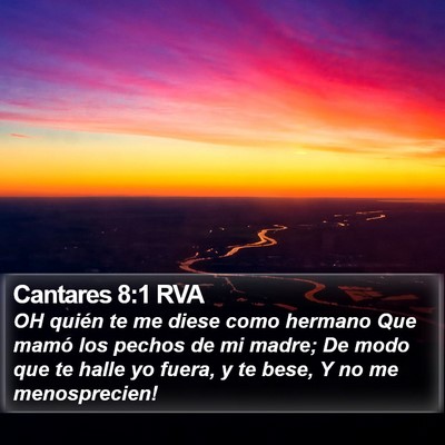 Cantares 8:1 RVA Bible Verse Image