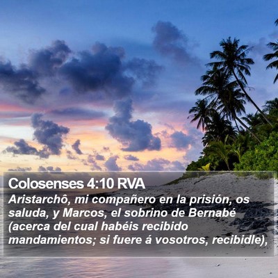 Colosenses 4:10 RVA Bible Verse Image