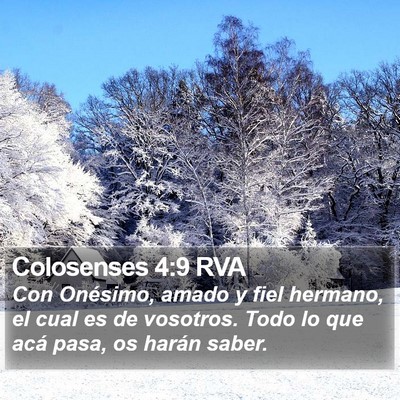 Colosenses 4:9 RVA Bible Verse Image