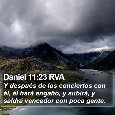 Daniel 11:23 RVA Bible Verse Image