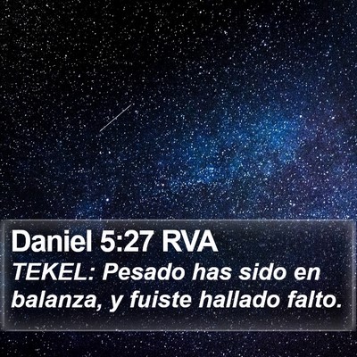 Daniel 5:27 RVA Bible Verse Image