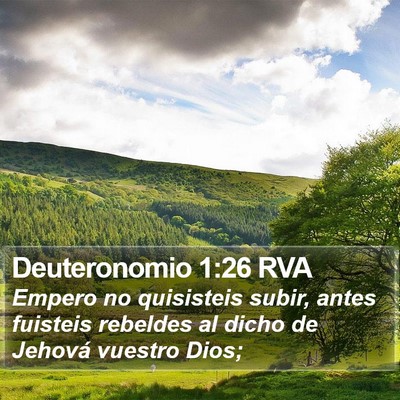 Deuteronomio 1:26 RVA Bible Verse Image