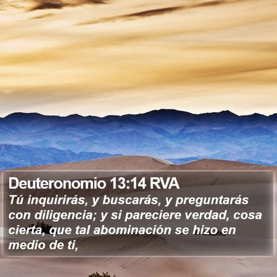 Deuteronomio 13:14 RVA Bible Verse Image