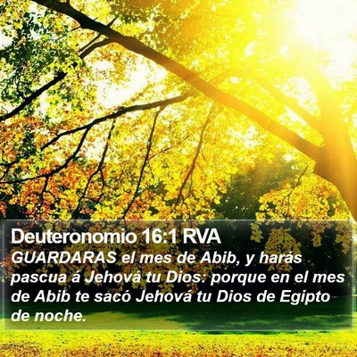 Deuteronomio 16:1 RVA Bible Verse Image