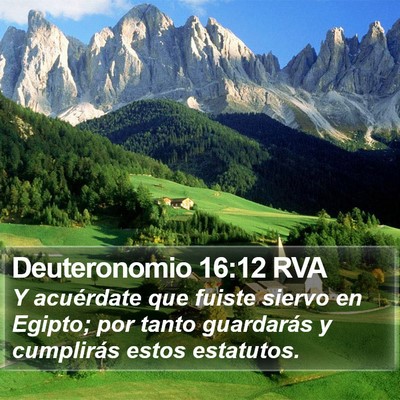 Deuteronomio 16:12 RVA Bible Verse Image