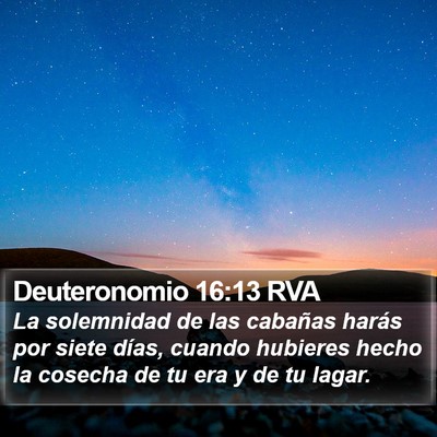 Deuteronomio 16:13 RVA Bible Verse Image
