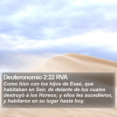 Deuteronomio 2:22 RVA Bible Verse Image