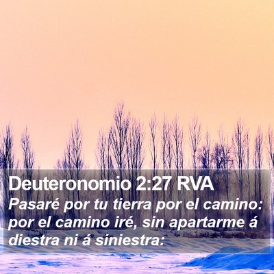 Deuteronomio 2:27 RVA Bible Verse Image