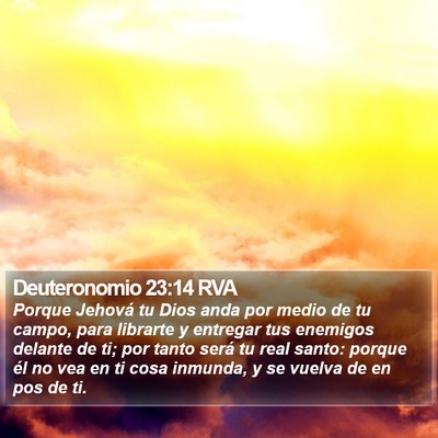 Deuteronomio 23:14 RVA Bible Verse Image