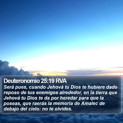 Deuteronomio 25:19 RVA Bible Verse Image