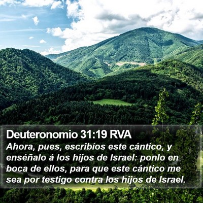 Deuteronomio 31:19 RVA Bible Verse Image