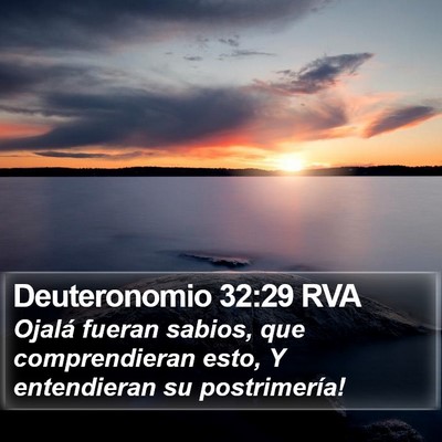 Deuteronomio 32:29 RVA Bible Verse Image