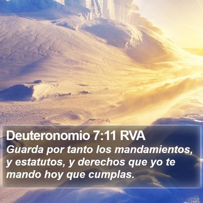 Deuteronomio 7:11 RVA Bible Verse Image