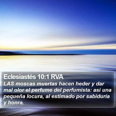 Eclesiastés 10:1 RVA Bible Verse Image