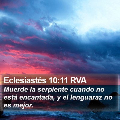 Eclesiastés 10:11 RVA Bible Verse Image